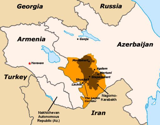 Armenia Azerbaijan Map