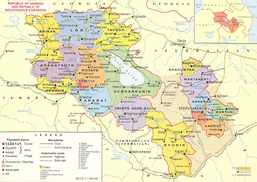 Armenia Azerbaijan Map