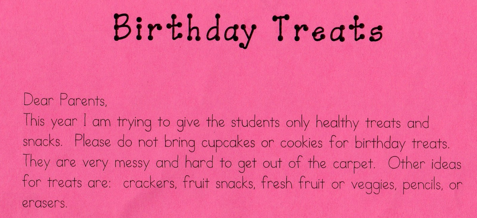 Birthday Treat Ideas