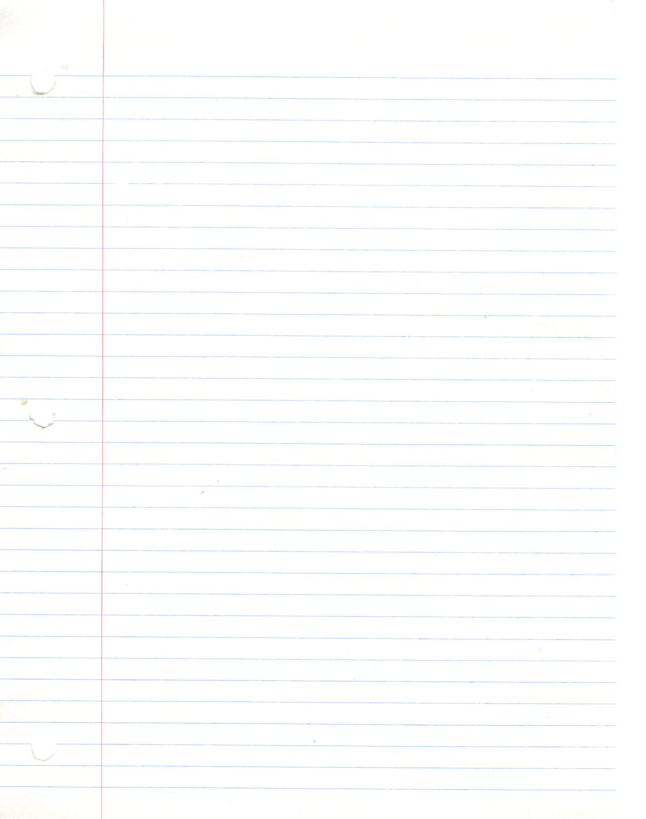 Blank Notebook Paper Template