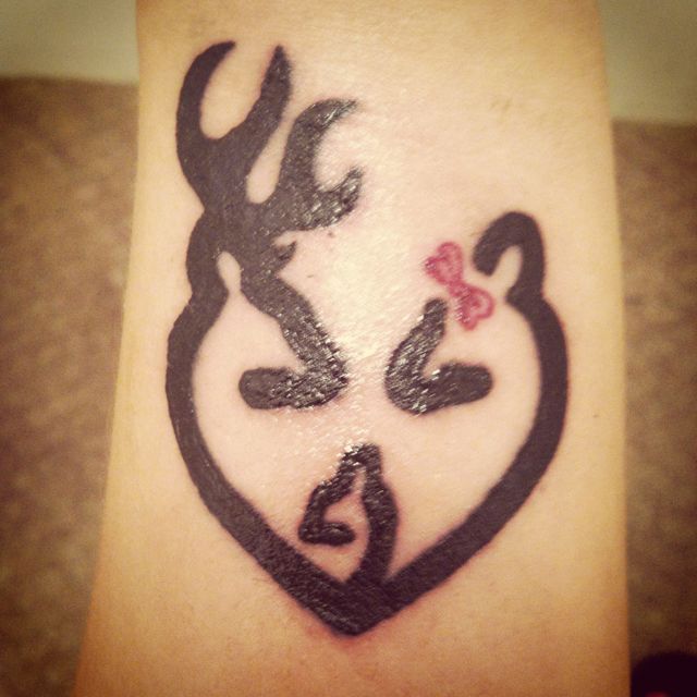 Browning Deer Heart Tattoo