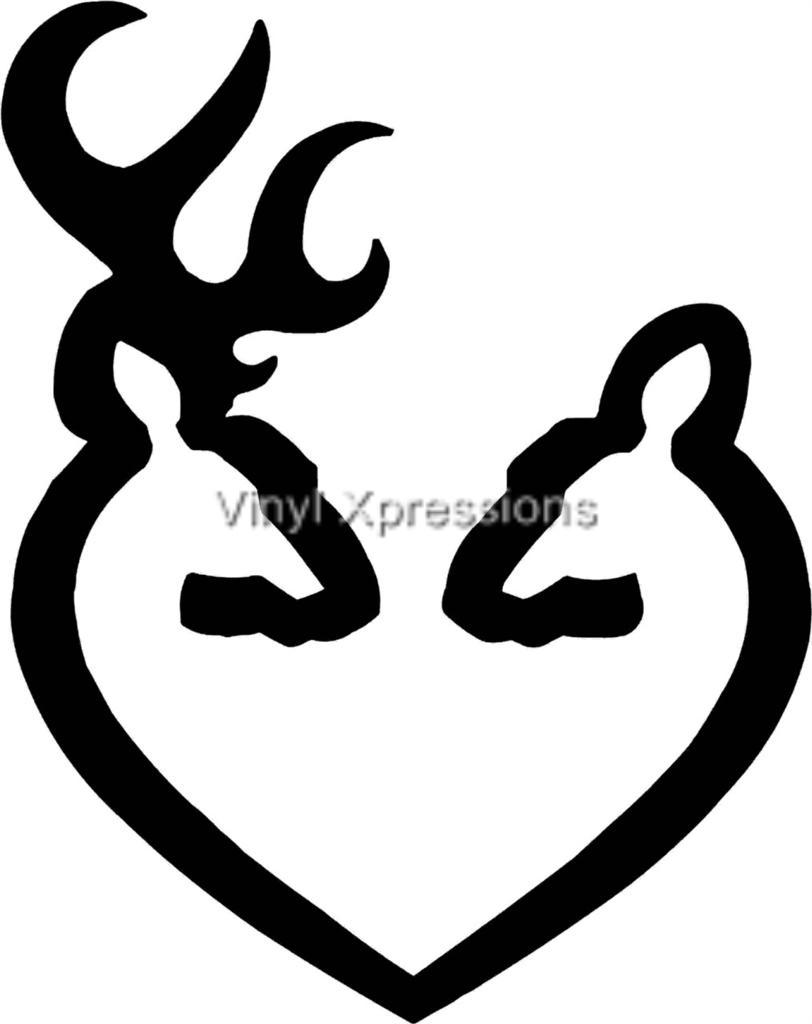 Browning Heart Decal Love