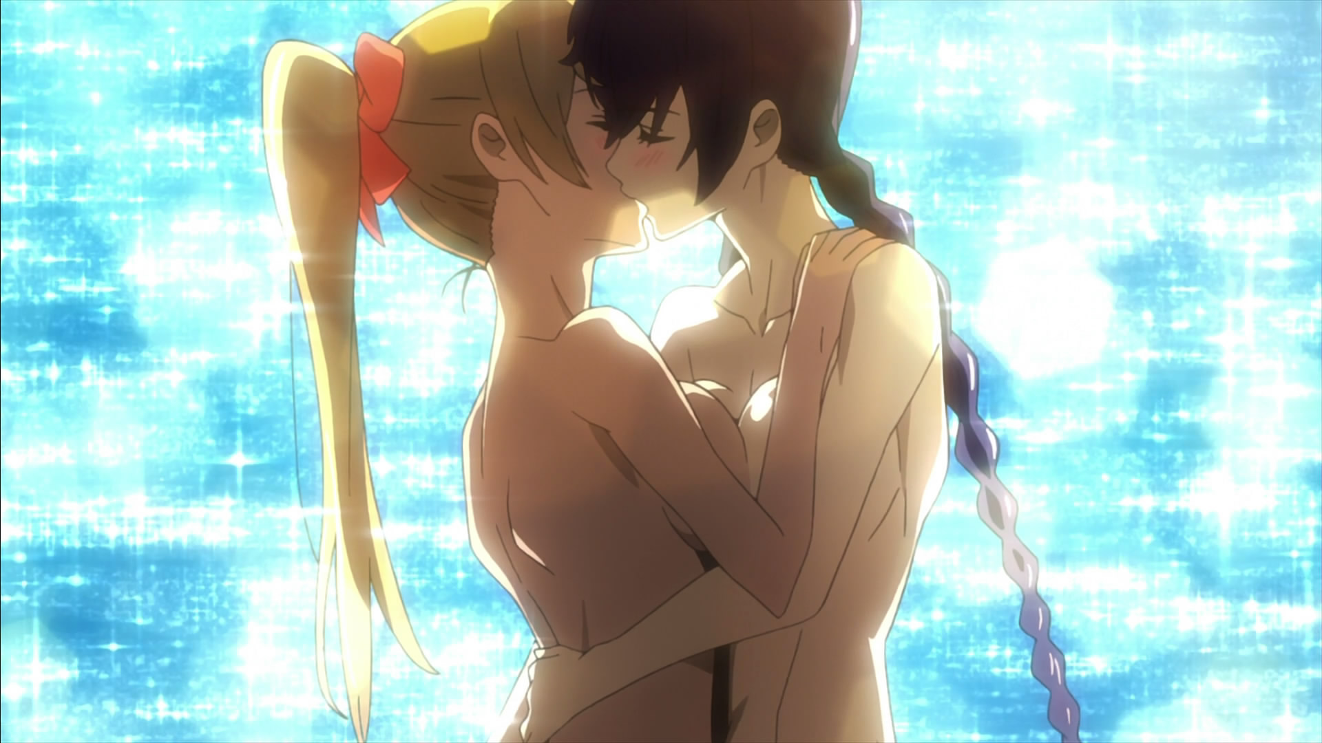 Highschool Of The Dead Saeko And Takashi Kiss