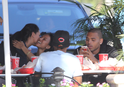 Karrueche Tran And Chris Brown Kissing