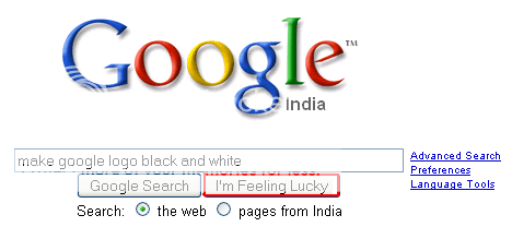 Make Google Logo Black And White