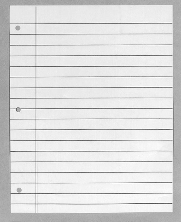 Notebook Paper Template For Word 2007