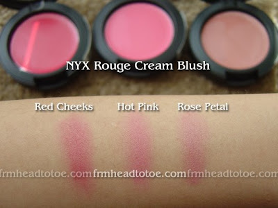 Nyx Rose Petal Cream Blush Swatch
