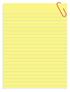 Yellow Notebook Paper Template