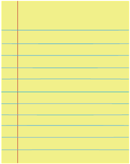 Yellow Notebook Paper Template